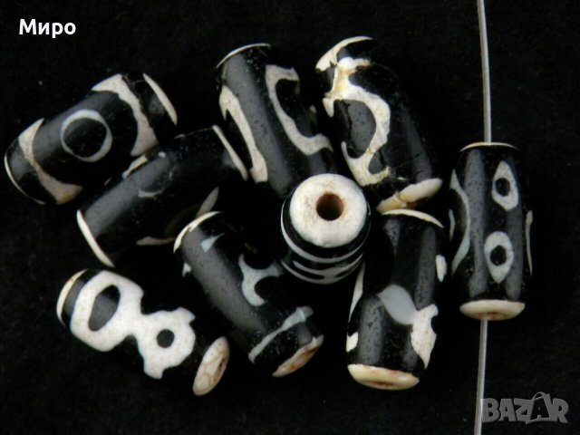 ТИБЕТ НЕПАЛ ХИМАЛАИ АХАТ ДЗИ МЪНИСТА ЗА ДОБЪР КЪСМЕТ 9 БР.