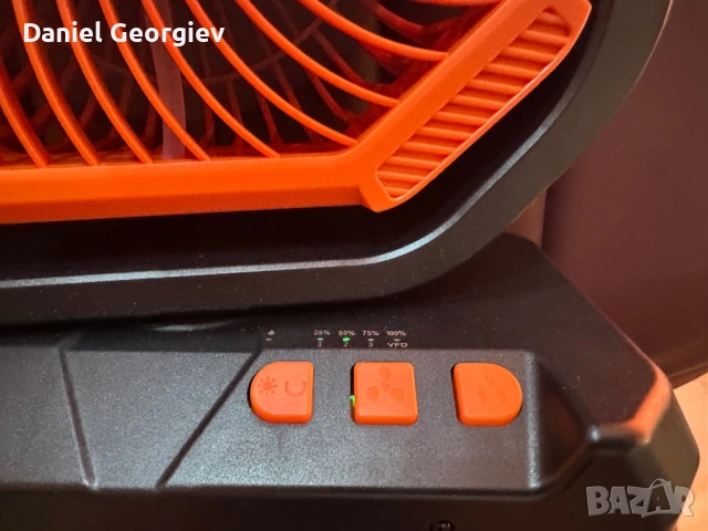 ЧИСТО НОВ Къмпинг вентилатор с водна мъгла дистанционно управление и LED светлини, снимка 3 - Вентилатори - 53177745