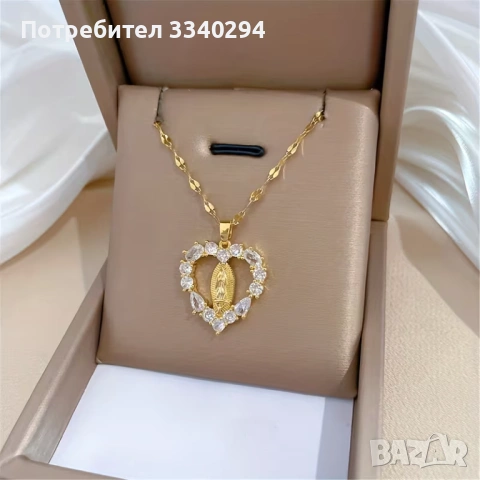 Колиета от медицинска стомана, снимка 2 - Колиета, медальони, синджири - 46750352