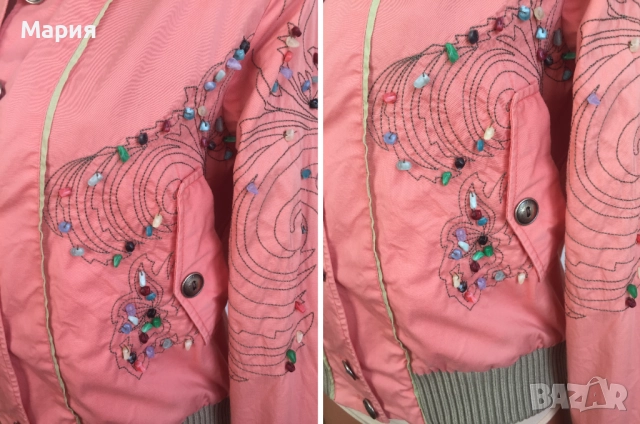 М размер Marc by Marc Jacobs Дамско Яке Протелтно Есенно Марк Джейкъбс Розово Прасковено Камъни, снимка 18 - Якета - 51869575