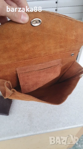 Стара кожена чанта + Калъфче за ключове, снимка 8 - Колекции - 53677186