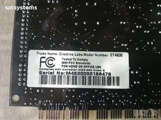 Звукова карта Creative Labs Sound Blaster Live! CT4830 5.1 Channel PCI, снимка 9 - Други - 47961200