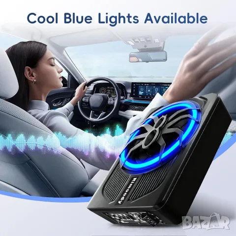 АКТИВЕН СУБУФЕР ЗА КОЛА, 10" 1000W, 120W RMS | БАС КАСА ЗА АВТОМОБИЛ ПОД СЕДАЛКА | ВГРАДЕН УСИЛВАТЕЛ, снимка 8 - Аксесоари и консумативи - 56205207