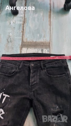 Черни мъжки дънки, снимка 4 - Дънки - 40520818