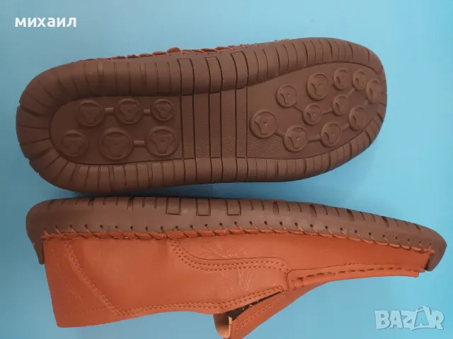 Кожени мъжки мокасини, снимка 4 - Мокасини - 56170859