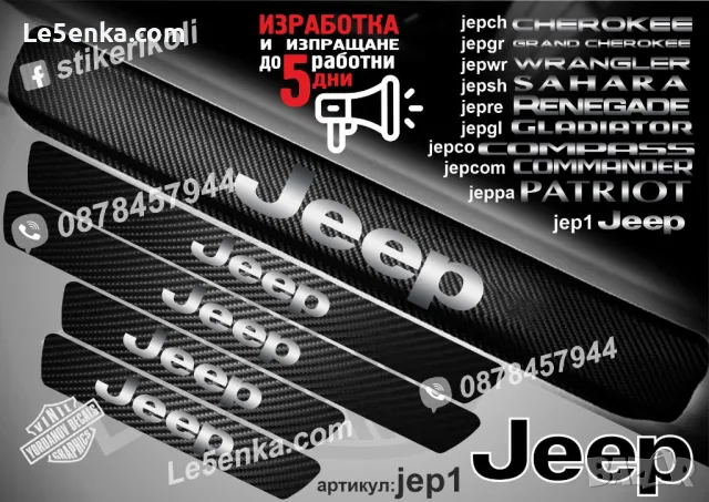 ПРАГОВЕ карбон JEEP RENEGADE фолио стикери jepre, снимка 3 - Аксесоари и консумативи - 39113200