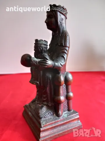 Стара Метална Фигура ,Статуетка Дева Мария, снимка 2 - Антикварни и старинни предмети - 49856235