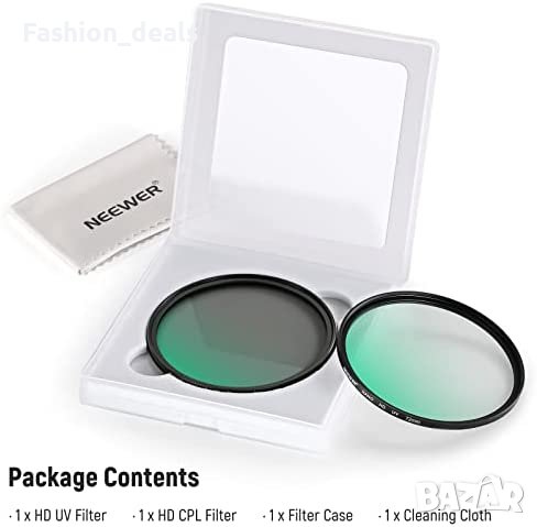Нов 72 mm филтър поляризатор Оптично стъкло снимки фотография, снимка 9 - Чанти, стативи, аксесоари - 40449565