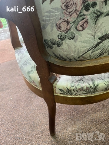Старинно кресло внос от Нидерландия, снимка 14 - Дивани и мека мебел - 53427484