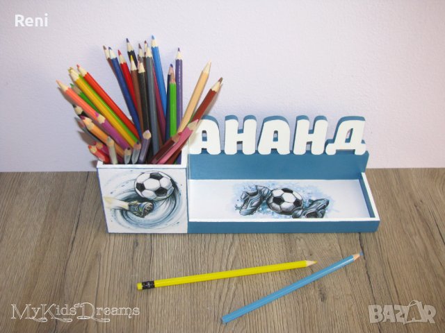 Дървен моливник за момче, снимка 8 - Други - 39736030