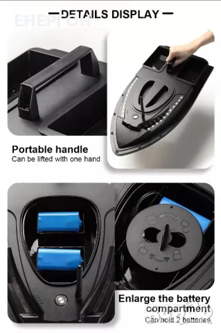 ПРОМО лодка за захранка с GPS ДВЕ Батерии Чанта захранване лодка шаран , снимка 7 - Въдици - 48424094