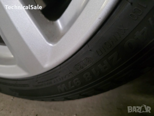 Джанти AUDI 18 " 8Jx18H2 ET31 5x112 + Гуми KUMHO WinterCraft WP52 245/40/R18 DOT:3124, снимка 8 - Гуми и джанти - 53576394