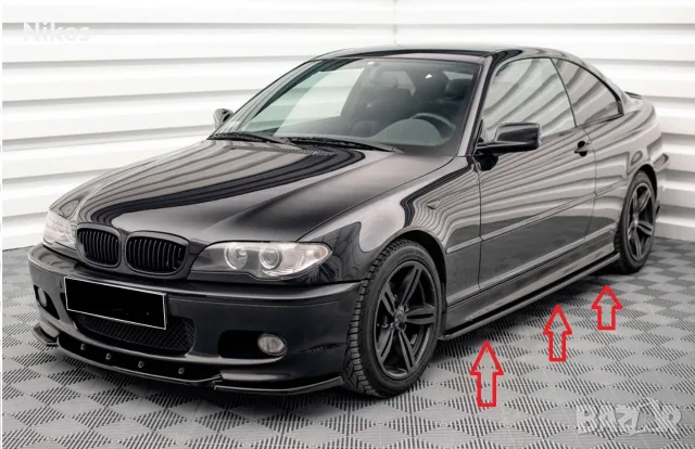 Добавки за прагове (липове) MAX за BMW 3 Серия E46 / E46 фейслифт (Piano Black), снимка 4 - Аксесоари и консумативи - 55927345