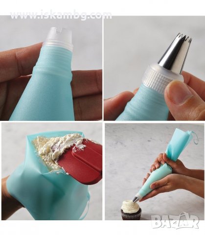 СИЛИКОНОВ ПОШ И 6 НАКРАЙНИКА ЗА ДЕКОРАЦИЯ - код 2076, снимка 2 - Аксесоари за кухня - 33950632