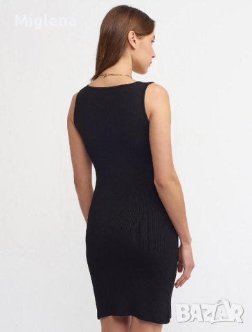 Черна рокля с изрязани детайли , снимка 2 - Рокли - 41633620