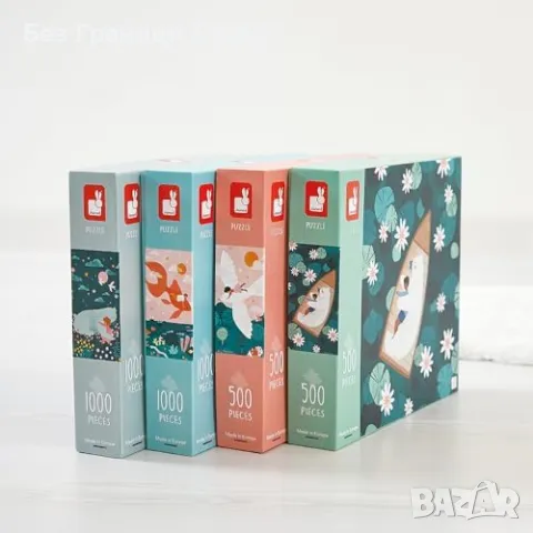 Нов релаксиращ Пъзел 1000 части - Японска рибка - За деца и възрастни Janod , снимка 3 - Пъзели - 47581635