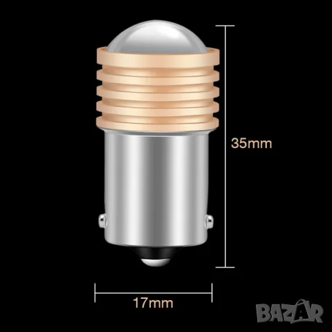 LED крушки BA15S 12V 2 броя за габарити, снимка 3 - Аксесоари и консумативи - 55864979