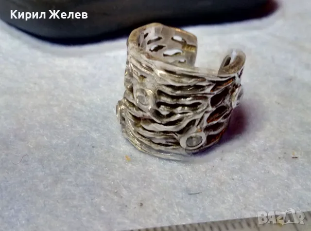 ШИКОЗЕН АЖУРЕН РЕГУЛИРУЕМ СКЪПОЦЕНЕН СРЕБЪРЕН ПРЪСТЕН СРЕБРО 925 с ФАСЕТИРАНИ БЛЕСТЯЩИ ЦИРКОНИ 49936, снимка 13 - Пръстени - 49294785