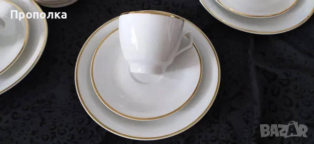 Ефирен, снежен сервиз за кафе/чай прозиращ "Vohenstrauss'' Johann Seltmann , снимка 4 - Сервизи - 49032224