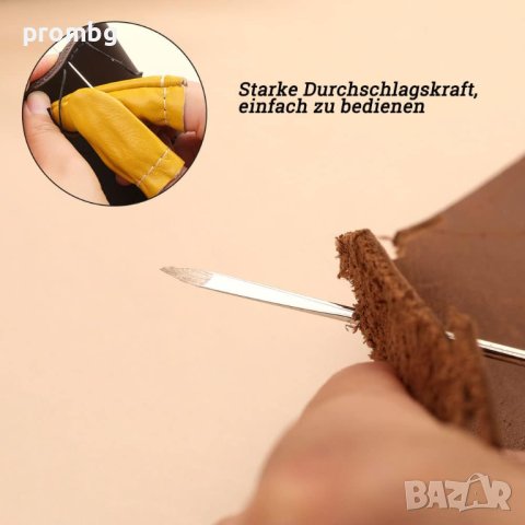 кожарска, сарашка игла за ръчен шев, триъгълен връх, завит връх, снимка 2 - Други инструменти - 44195935