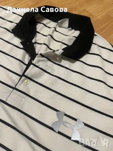 Тениска Under Armour с яка, снимка 2 - Тениски - 47618810