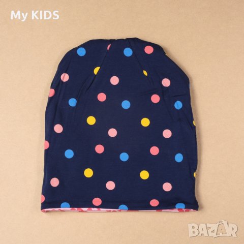 детска шапка двулицева органичен памук 49 52