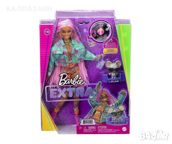 Кукла Barbie - Екстра: С розови плитки Mattel GXF09 , снимка 1 - Кукли - 42397810