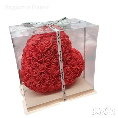 Сърце от рози в подаръчна кутия