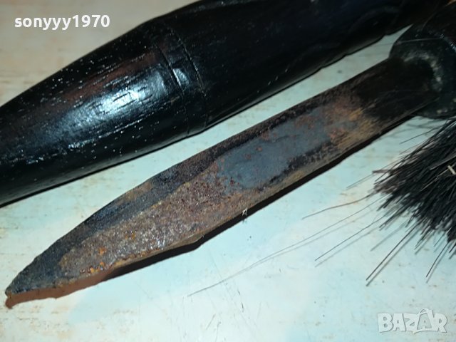 копие с резба и метален връх 140см 3012221206, снимка 3 - Антикварни и старинни предмети - 39143210