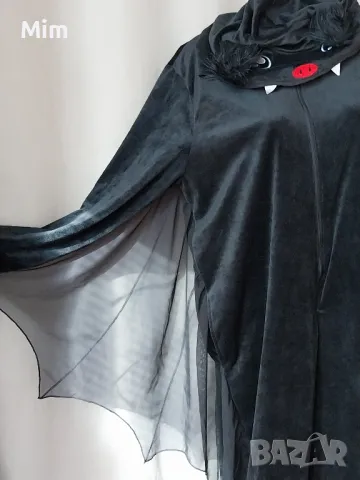 XL/2XL Черен, мек гащеризон/плюш/ Прилеп за едра фигура, снимка 2 - Гащеризони - 47700448