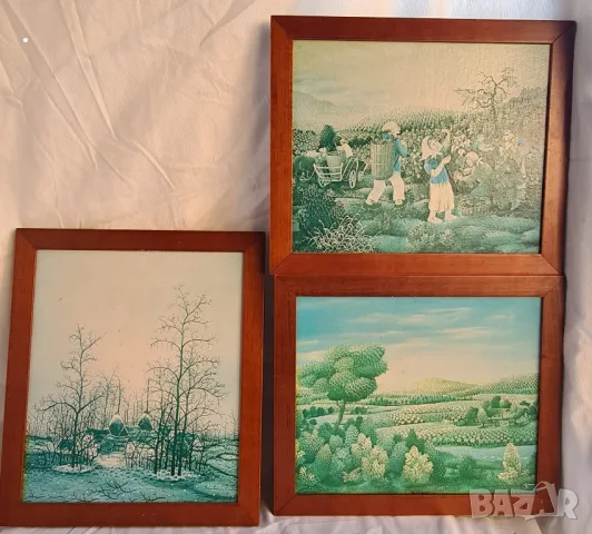 Картини от 3 бр немски с подпис 