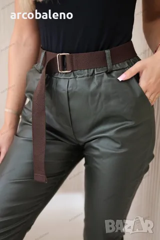 Дамски восъчен панталон с колан, 8цвята , снимка 5 - Панталони - 47413833