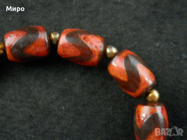 ТИБЕТ НЕПАЛ ХИМАЛАИ ДЗИ МЪНИСТА ''ТИГРОВИ ЗЪБИ" ГРИВНА, снимка 3 - Гривни - 41228254