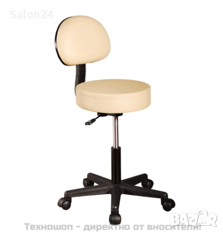 Козметична табуретка с облегалка и повдигащ механизъм, снимка 2 - Столове - 52333151