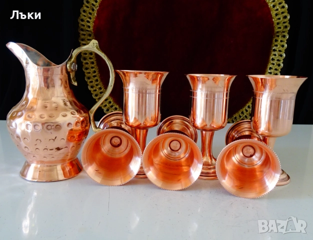 Кована медна кана за ракия,чиста червена мед. , снимка 11 - Антикварни и старинни предмети - 52203813