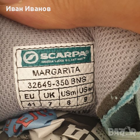 туристически обувки  Scarpa Margarita Casual  номер 41, снимка 8 - Други - 40920839