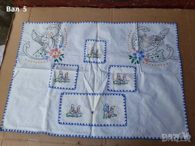 Ръчно бродиран стар ковьор . Ръчна бродерия, снимка 1