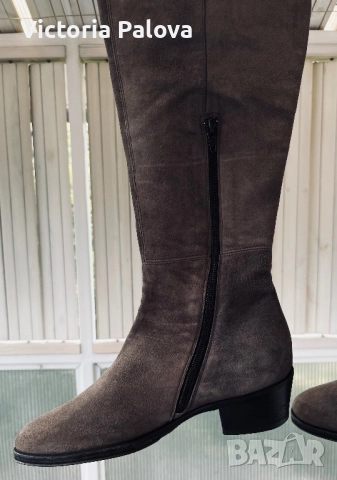 TRUMAN’S високи чизми от естествен велур, снимка 7 - Дамски ботуши - 51767160