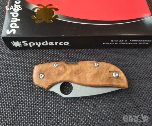 Сгъваем нож Spyderco Chaparral,дръжка Birdseye Maple, снимка 3 - Ножове - 49641620
