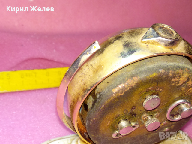 SLAVA MADE in USSR СЛАВА ГЛОБУС Стар РЯДЪК КОЛЕКЦИОНЕРСКИ РУСКИ БУДИЛНИК МЕХ. ЧАСОВНИК СССР 30501, снимка 5 - Антикварни и старинни предмети - 44545324