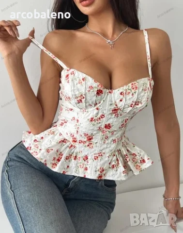 Дамски секси топ с връзки и гол гръб, 2цвята , снимка 6 - Корсети, бюстиета, топове - 50949073