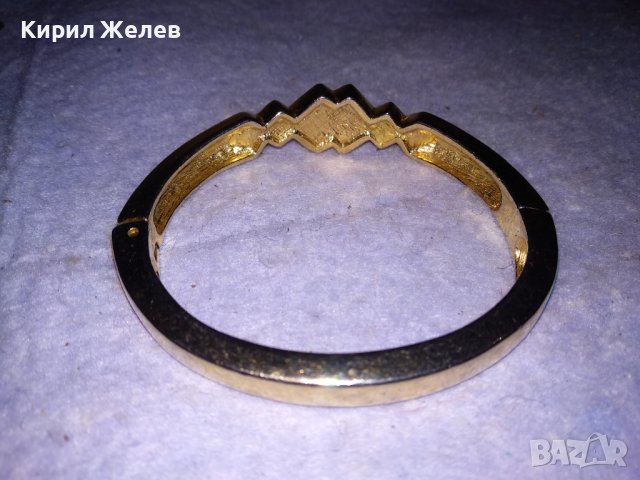 СТАРА ПОЗЛАТЕНА КРИСТАЛНА БРОНЗОВА ВИНТИДЖ ГРИВНА 26540, снимка 8 - Гривни - 41281167