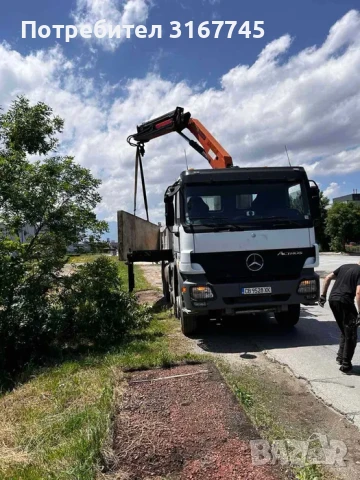 Транспортни услуги със самосвал - кран и вишка, снимка 1