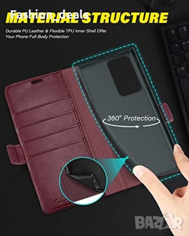 Нов флип кожен калъф кейс за телефон Samsung S23 Ultra Защита Самсунг, снимка 6 - Калъфи, кейсове - 40171803