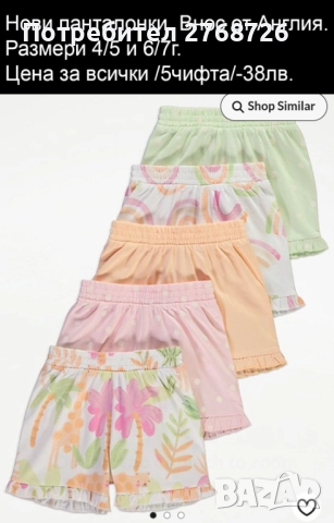  Нови къси клинчета и панталонки, внос от Англия-част3, снимка 12 - Детски къси панталони - 52688303