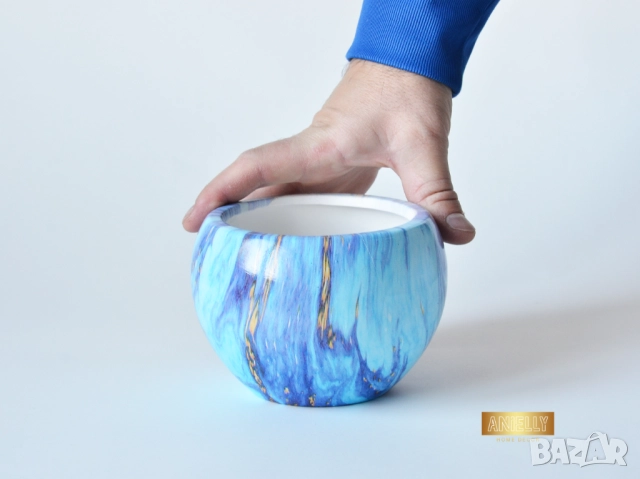  Кашпи за Сукуленти и Цветя /Саксии Изработени от Смола / Подарък за Нов Дом / Цветни Кашпи за Цветя, снимка 17 - Саксии и кашпи - 52412554