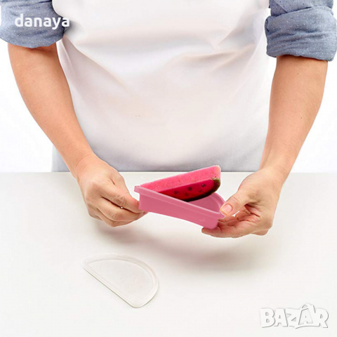 2784 Силиконова форма за сладолед на клечка Резенче диня, снимка 2 - Форми - 36145112