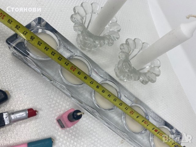 Свещници за маса с включени свещи, снимка 5 - Декорация за дома - 41846359