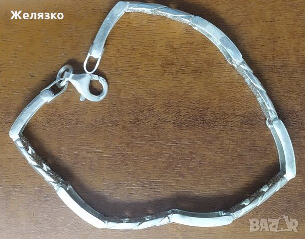 Сребърна гривна, снимка 3 - Колиета, медальони, синджири - 33812174