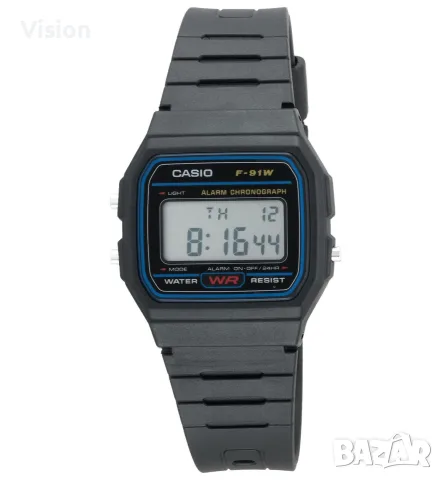 Оригинален Часовник Casio F-91W-1YER. Касио Ф91. Класически Модели Q&Q Ретро Vintage Casio F91W, снимка 2 - Мъжки - 55838877